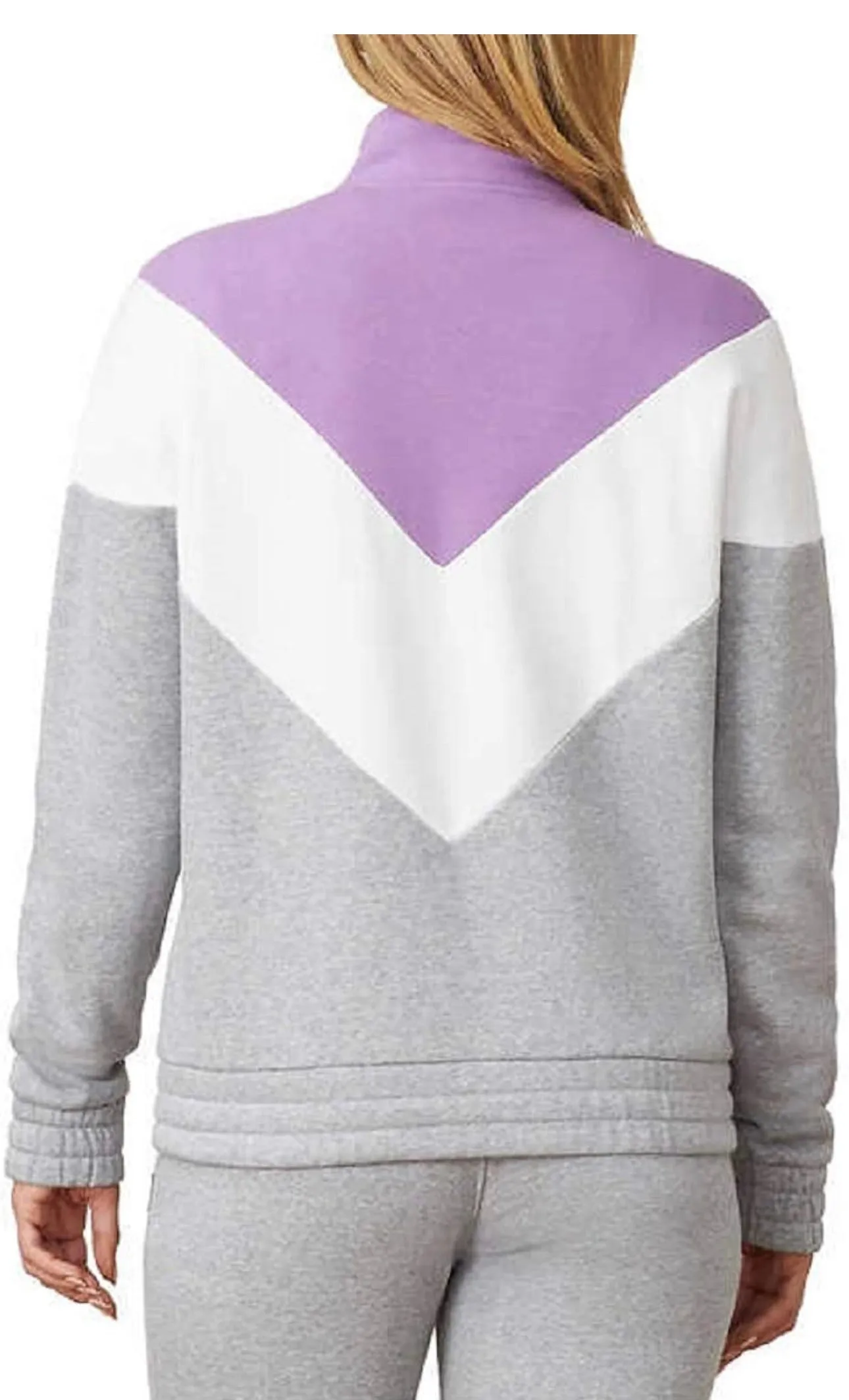 Fila Women's Ekanta 1/4 Zip: Grey, Lavender, White XS