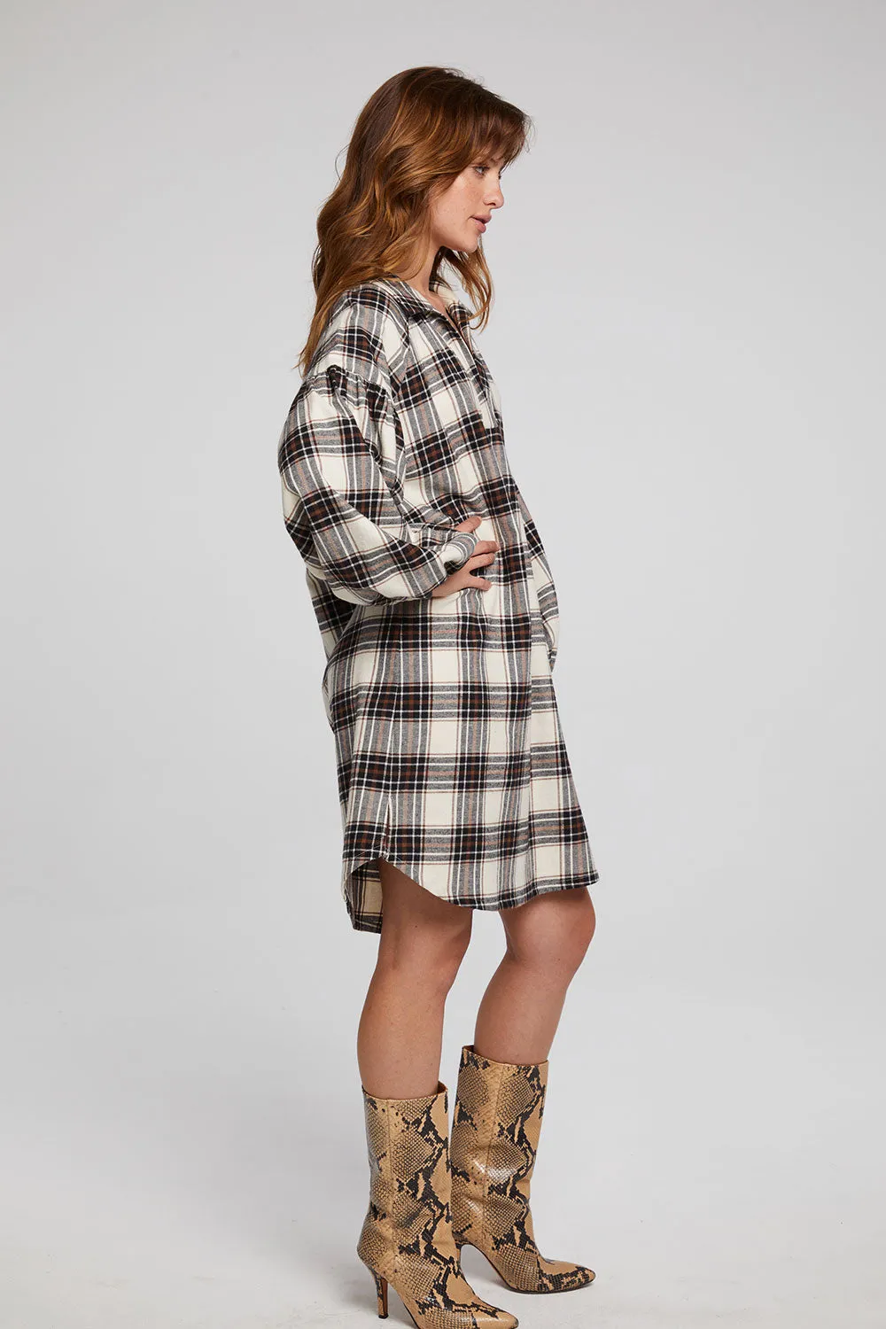 Folk Americana Plaid Mini Dress