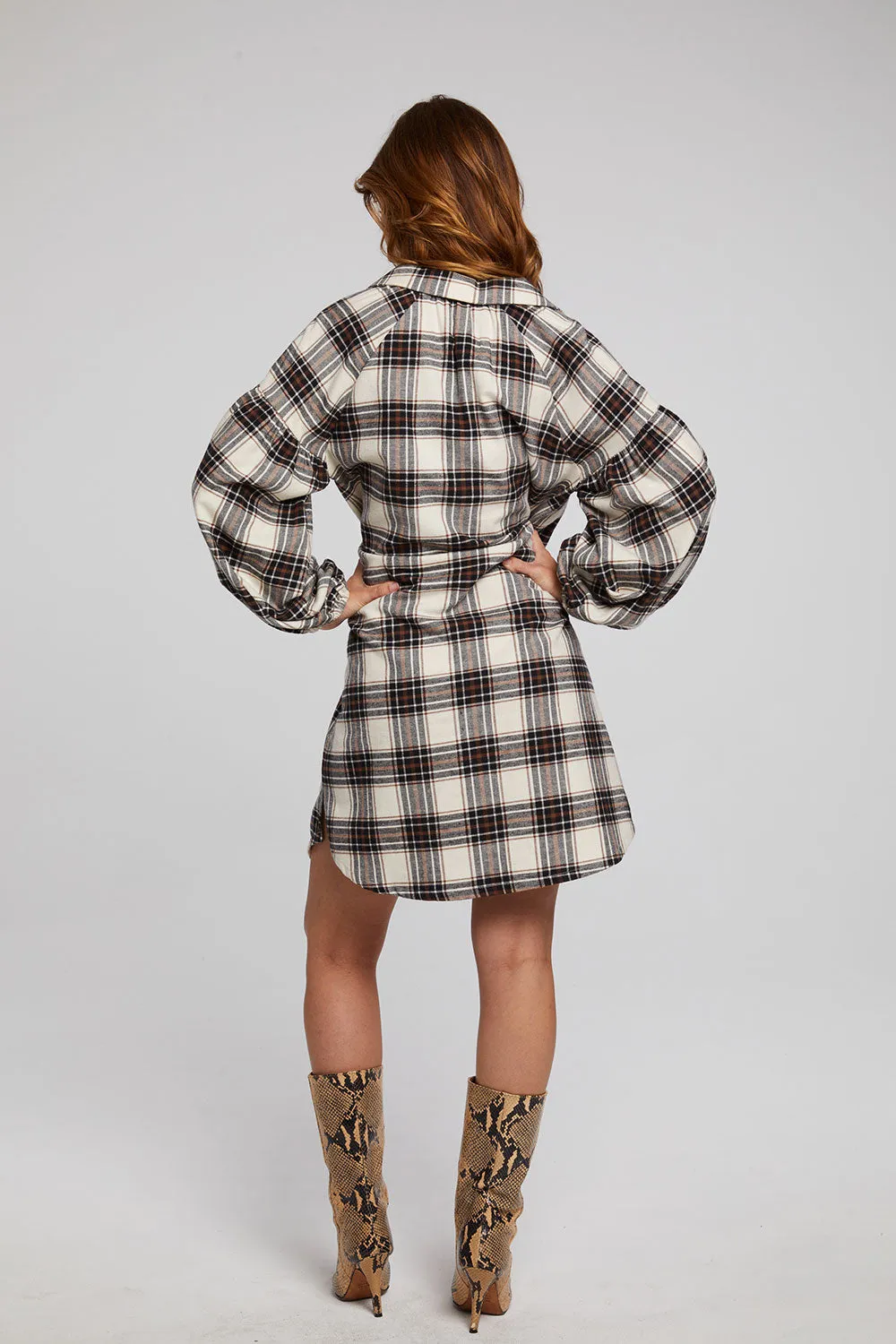 Folk Americana Plaid Mini Dress