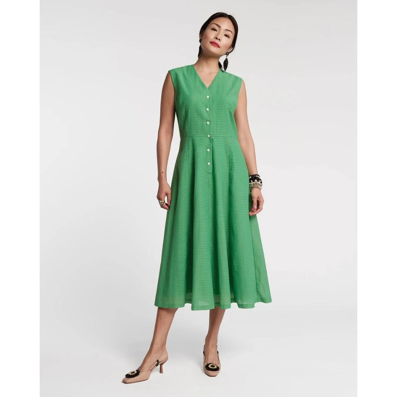 Frances Valentine Peggy Dress Set Cotton Green