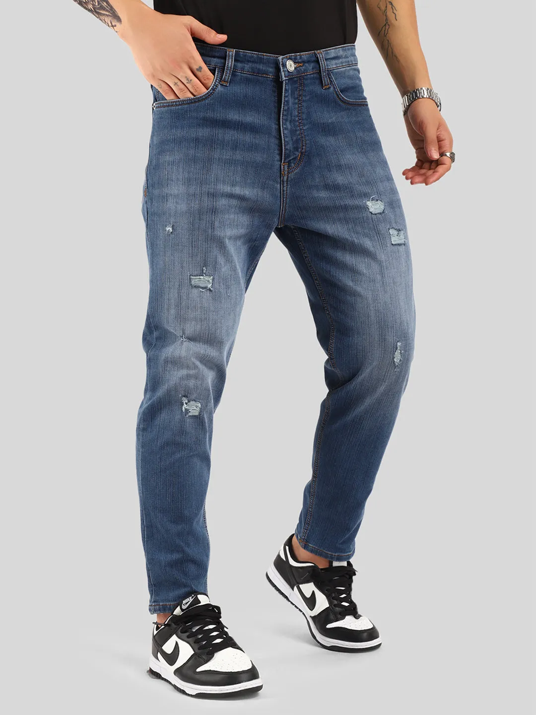 Greed Blue Ankle Fit Jeans