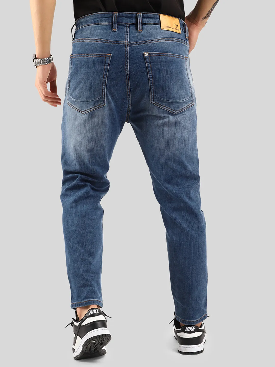 Greed Blue Ankle Fit Jeans