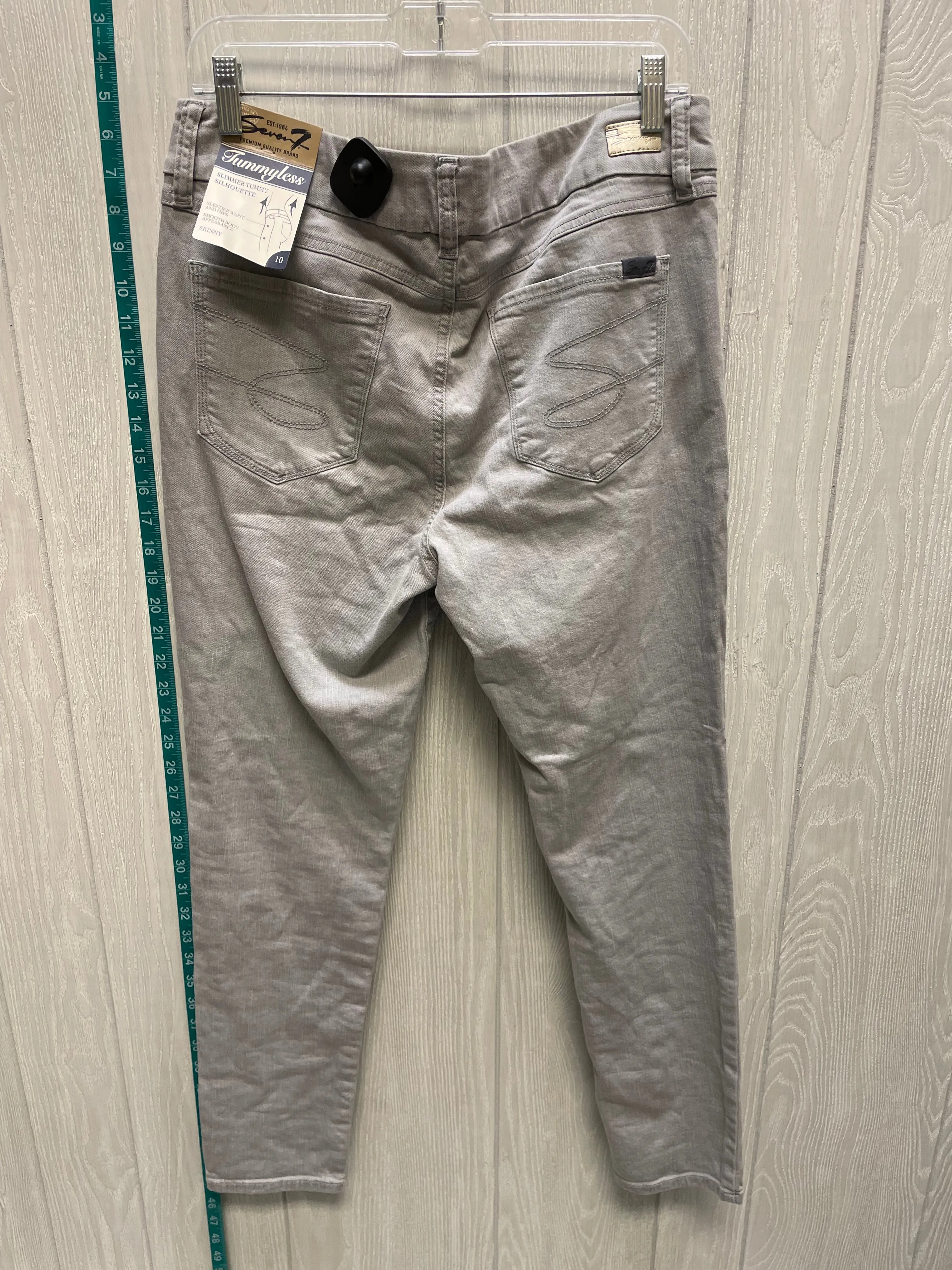 Grey Denim Jeans Straight Seven 7, Size 10