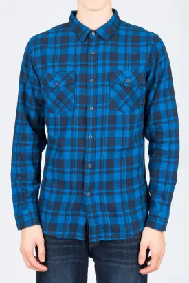 Guys 2-Pocket Plaid Long Sleeve Shirt