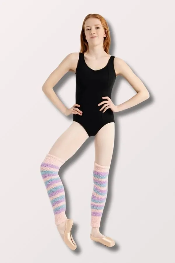 Harmonie 18 Inch Striped Pamper Legwarmers - Pink Stripe