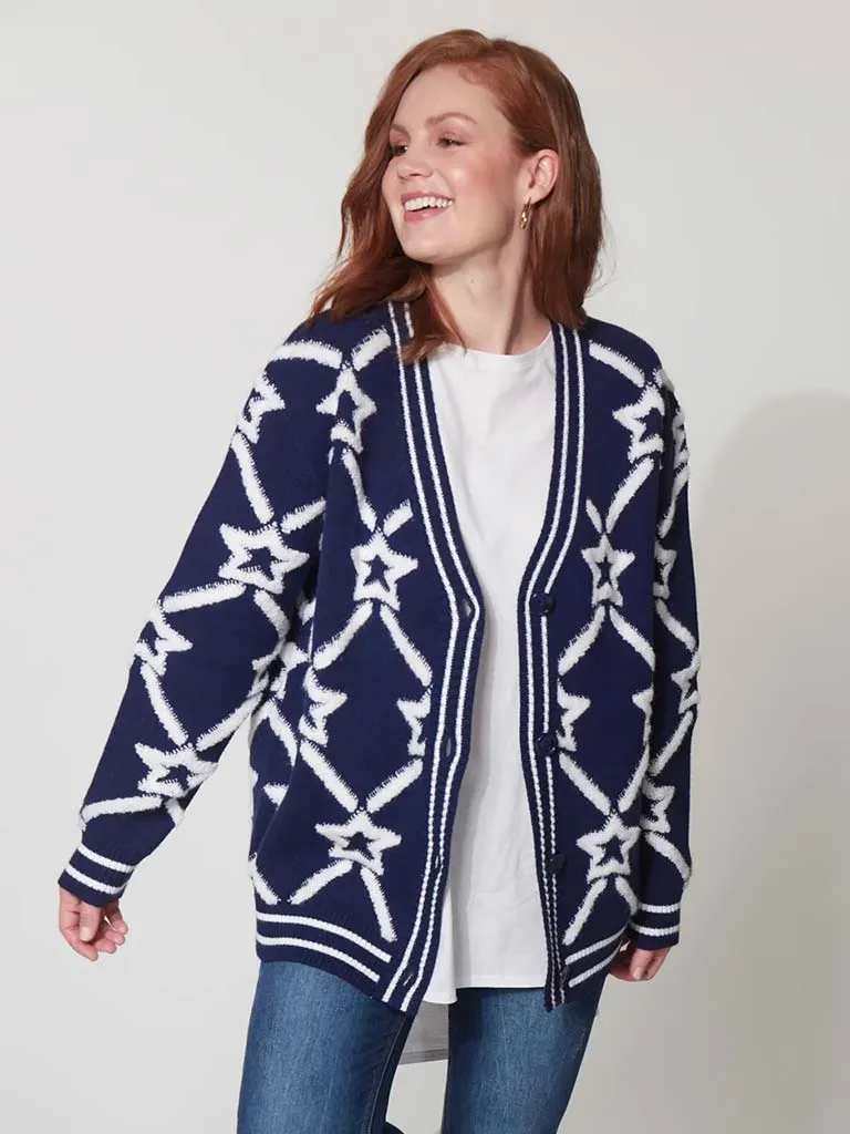 Haven Tromso Star Cardigan - Midnight