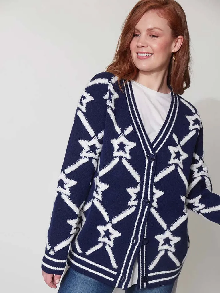 Haven Tromso Star Cardigan - Midnight