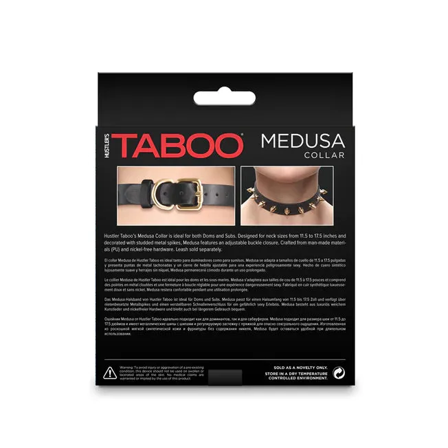 Hustler Taboo Medusa Metal Studded Spiked Collar