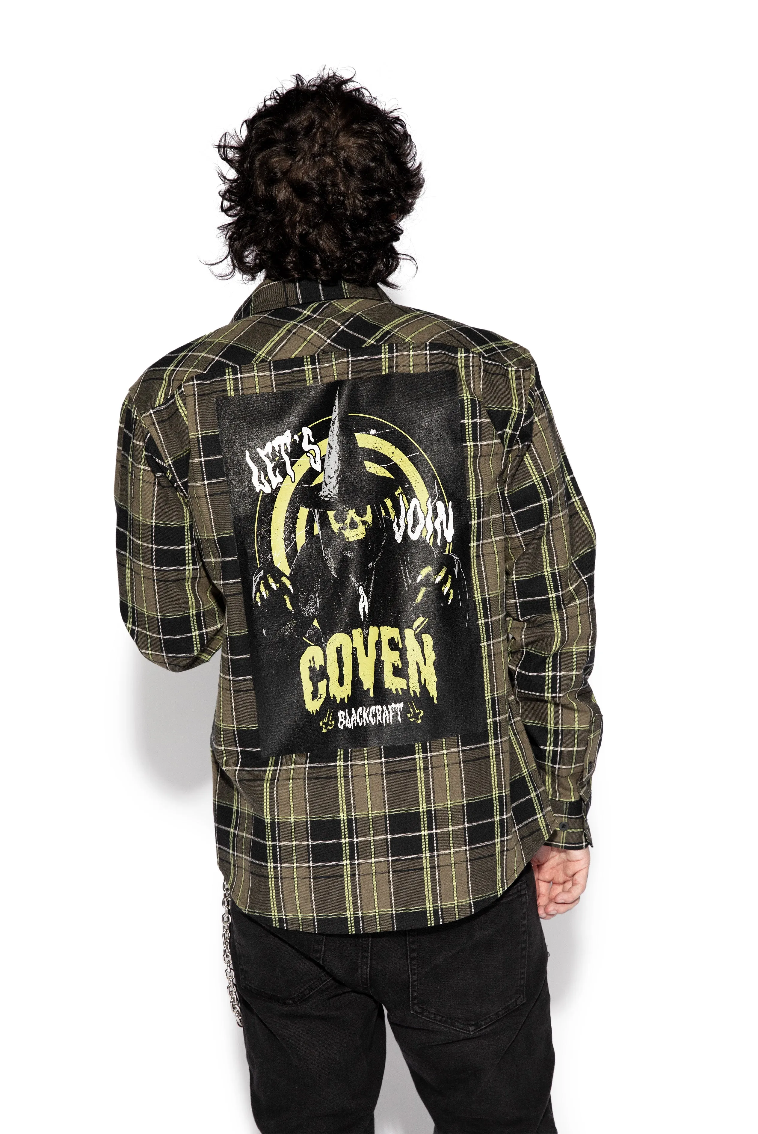 I Joined a Coven Green Flannel- Flannel