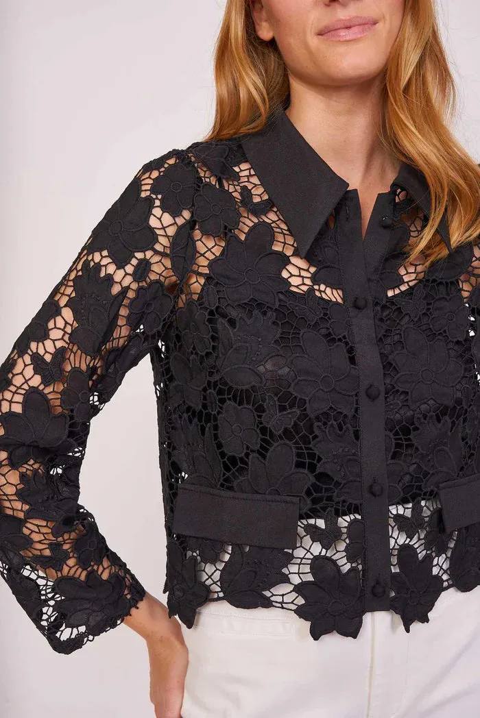 Impala Cutwork Shirt Jacket -  Black