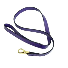 Italian Lavender Leather & Gold Lead