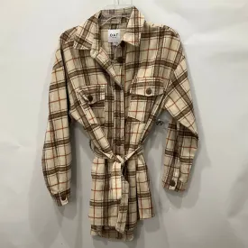 Jacket Shirt By OAT new york  In Plaid Pattern, Size: M