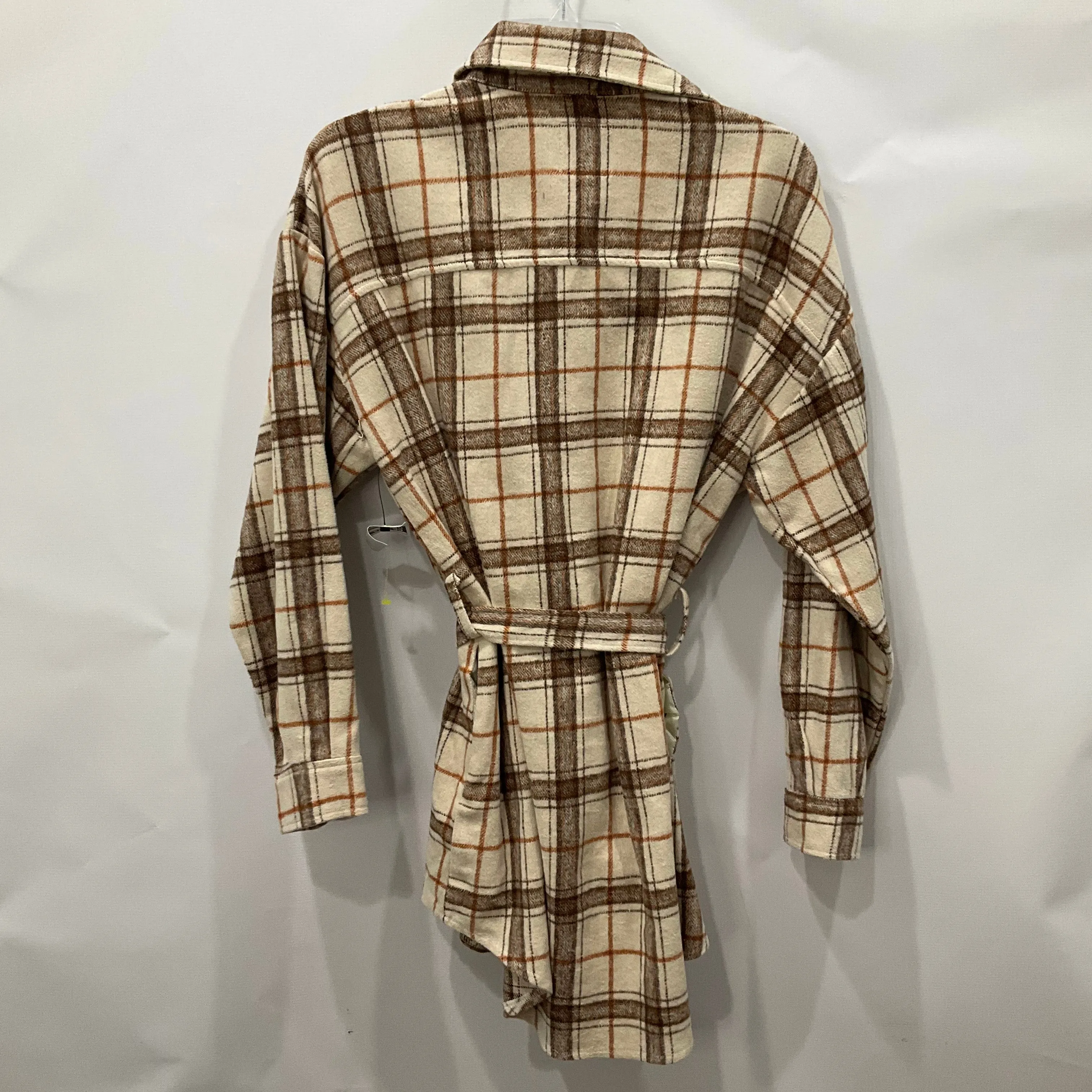 Jacket Shirt By OAT new york  In Plaid Pattern, Size: M