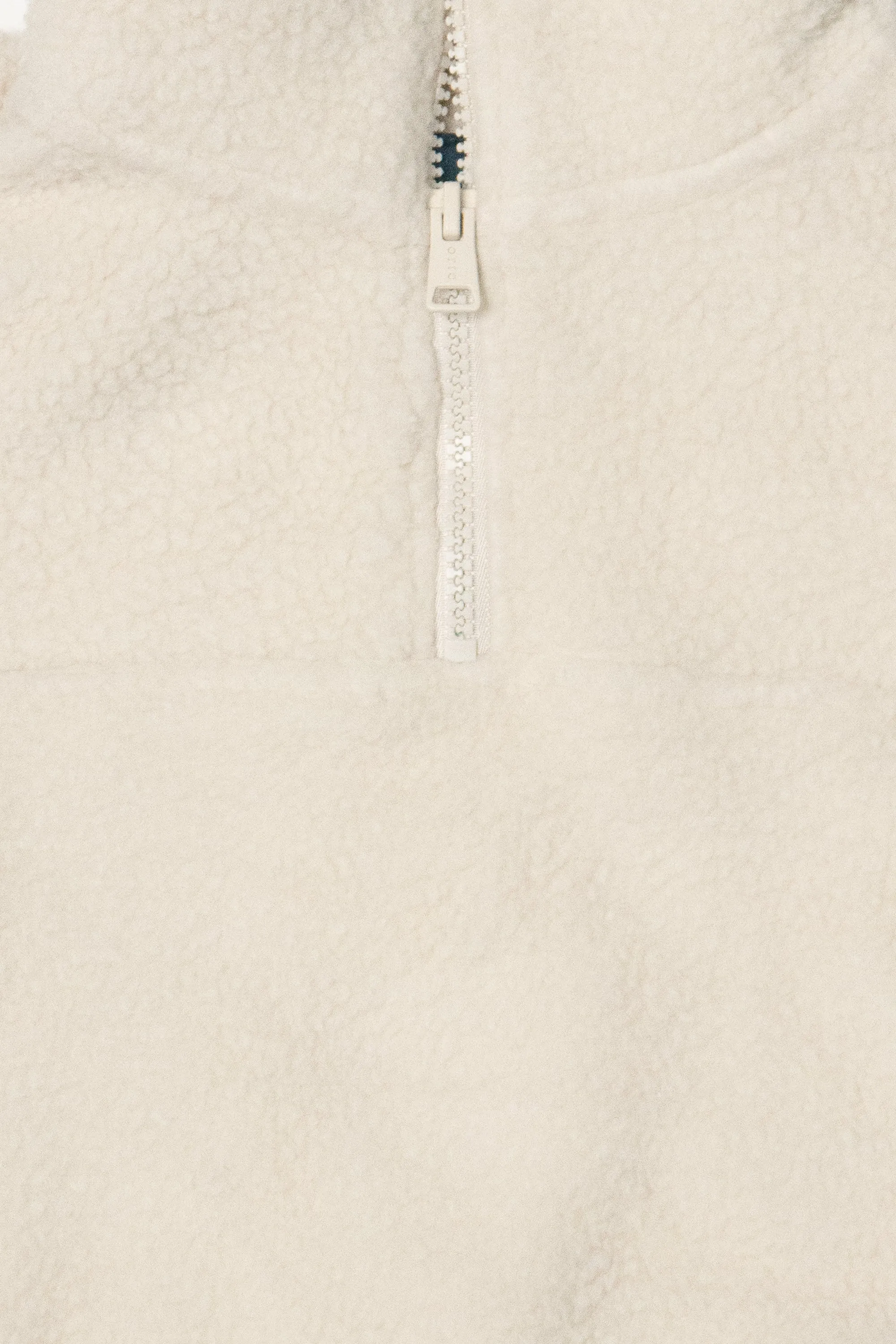 Jnr Sherpa Fleece Quarter Zip Natural