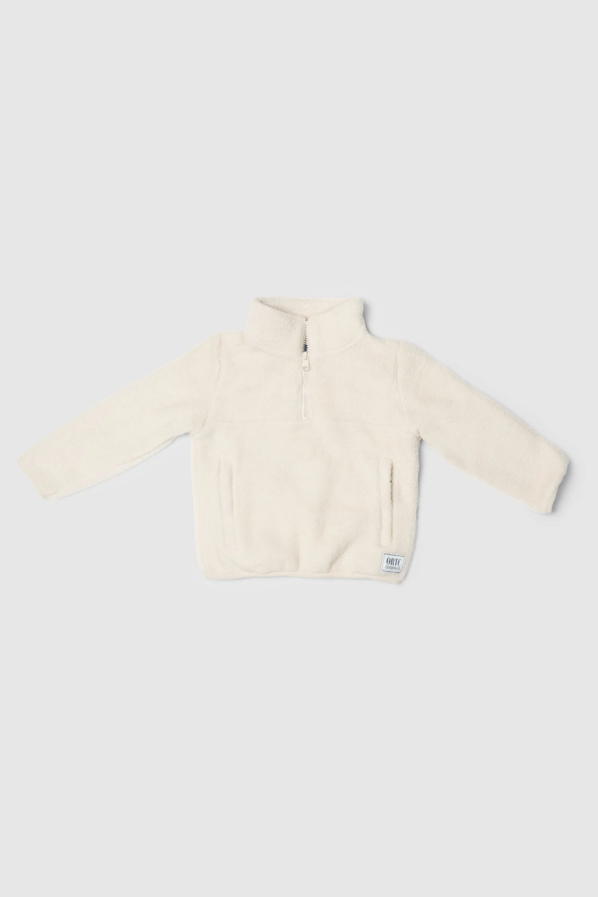 Jnr Sherpa Fleece Quarter Zip Natural