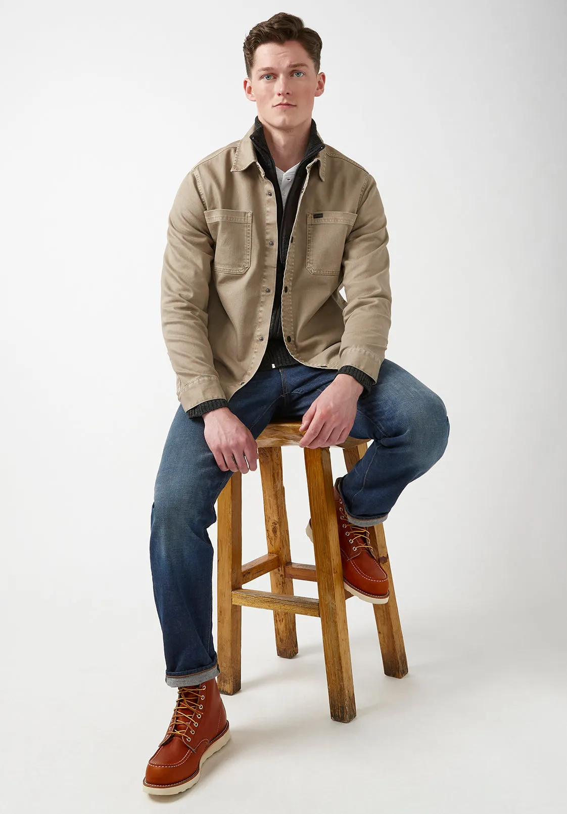 Josh Men's Overshirt in Mink - BPM01037