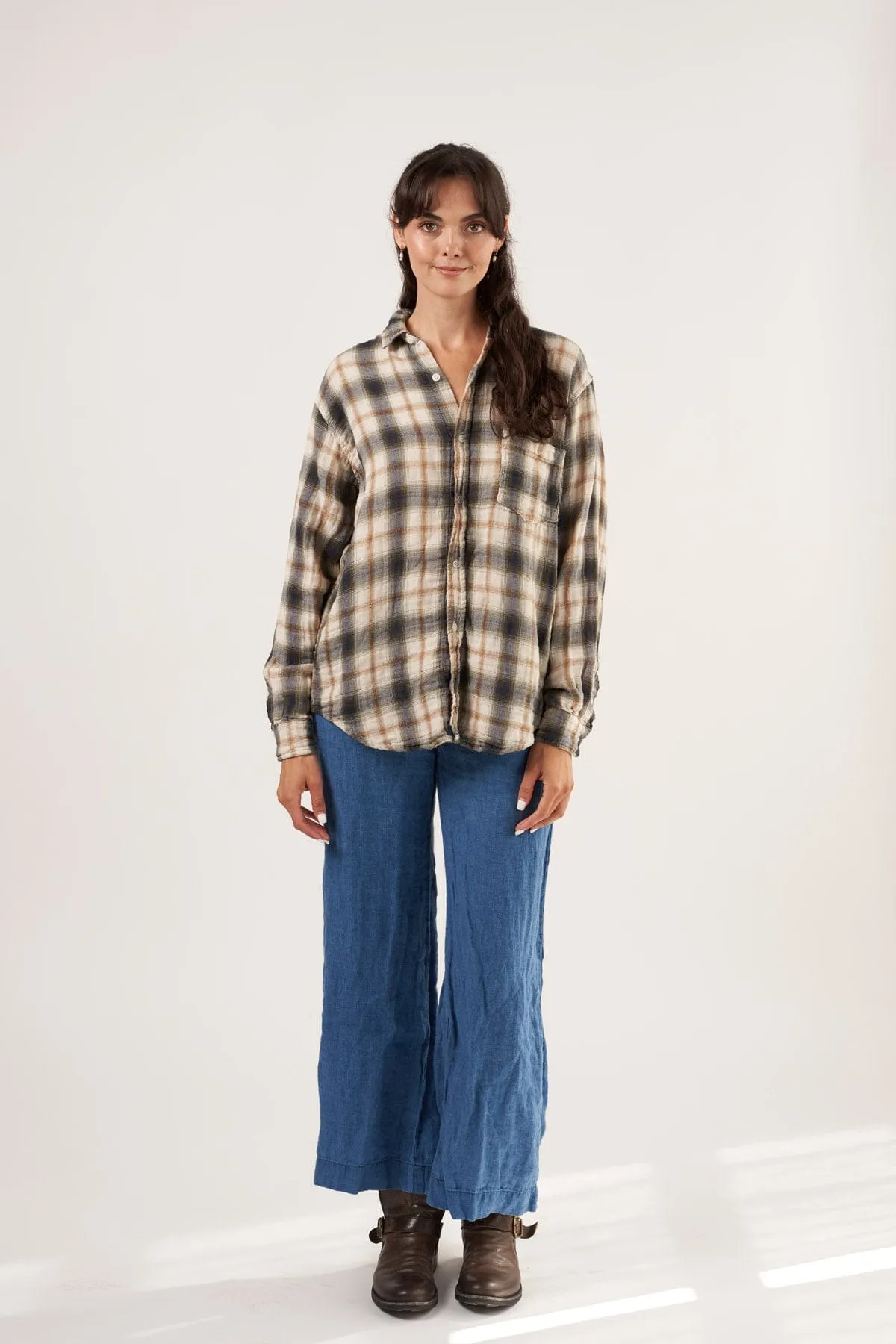 Joss - Double Cotton Gauze Plaid