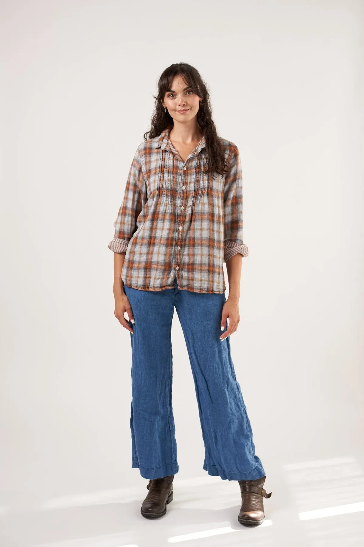 Julie - Double Cotton Gauze Plaid