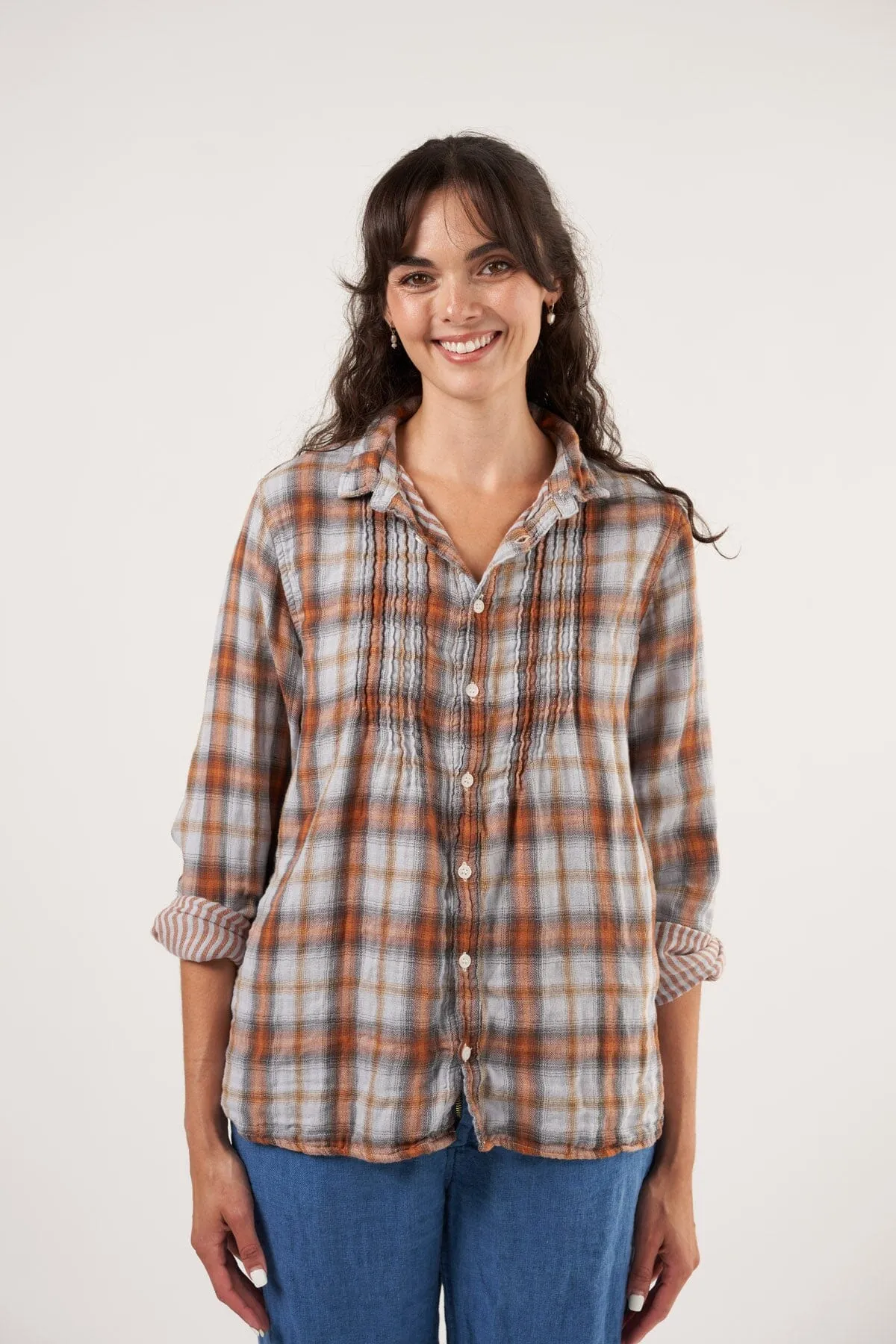 Julie - Double Cotton Gauze Plaid