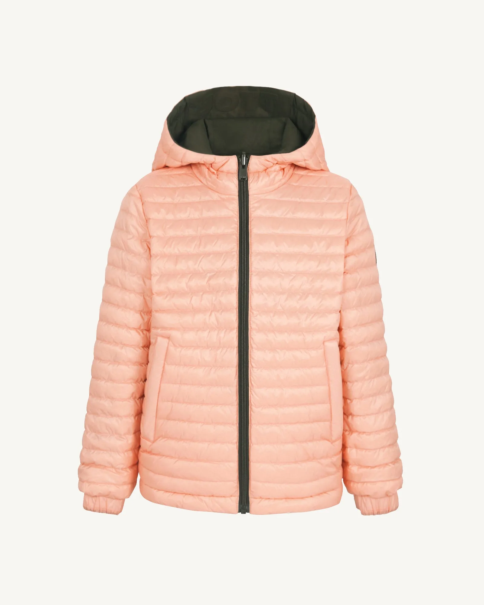 Kyoto 2.0 Ultralight kids' reversible hooded winter jacket Army/Blush