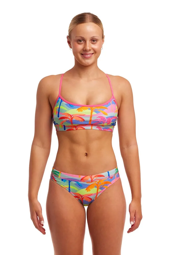 Poka Palm Swim Crop Top for Women