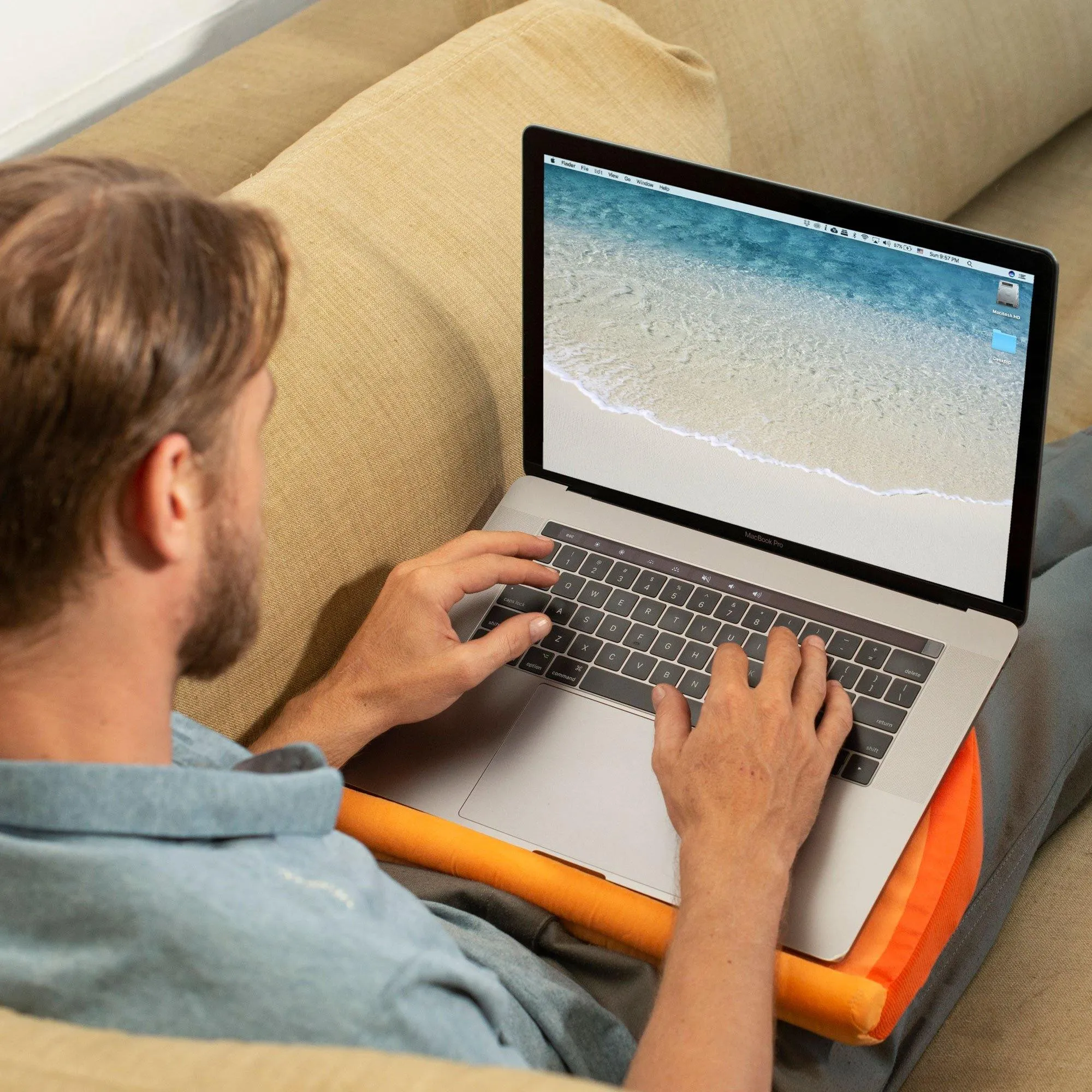 Lapwedge Tablet and Laptop Stand (Orange)