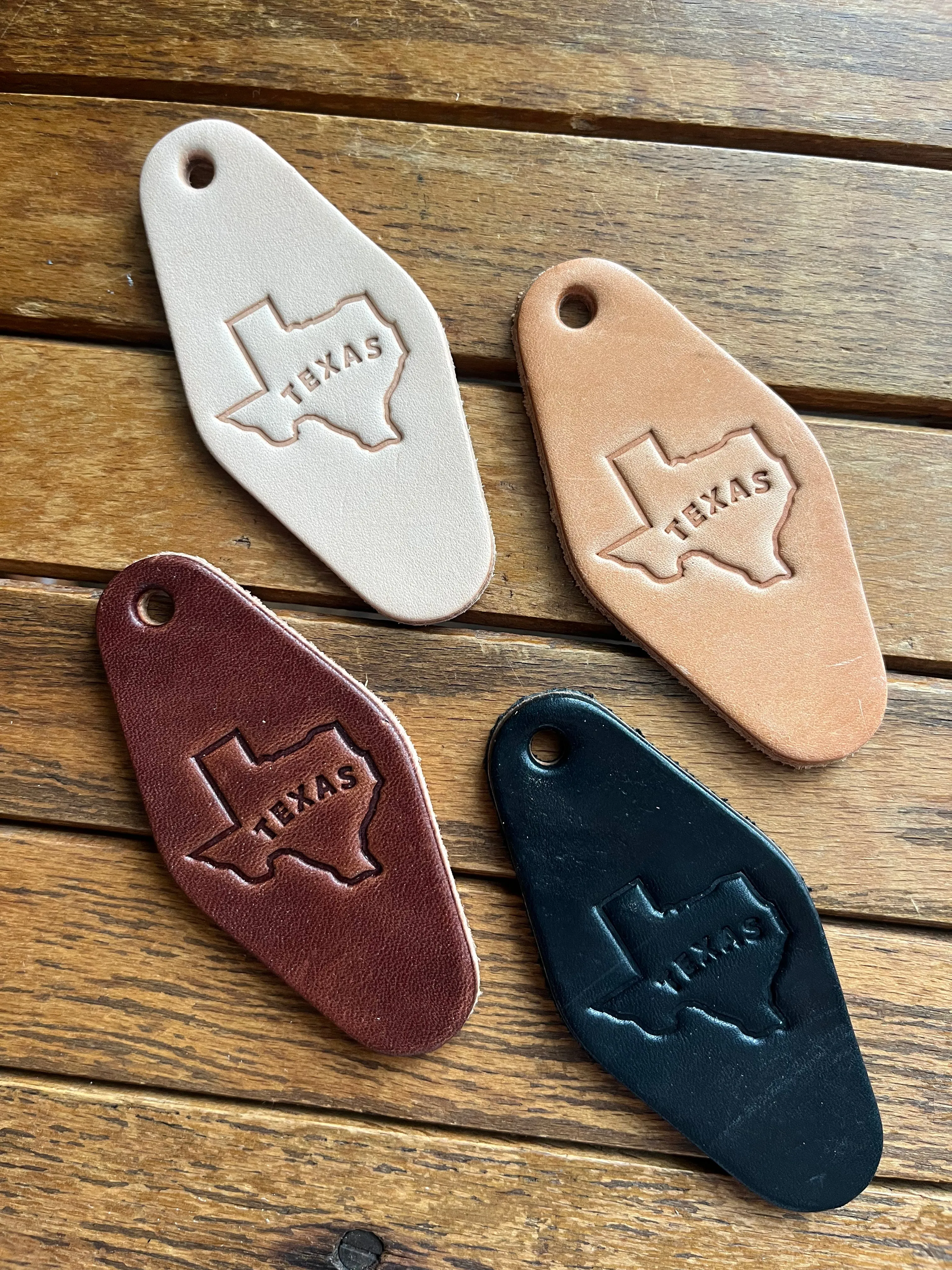 Leather Motel Key Tag | Texas Outline | Manready Mercantile