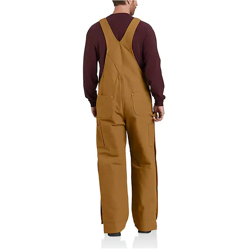 LOOSE FIT FIRM DUCK INSULATED BIB OVERALL - 2 WARMER RATING