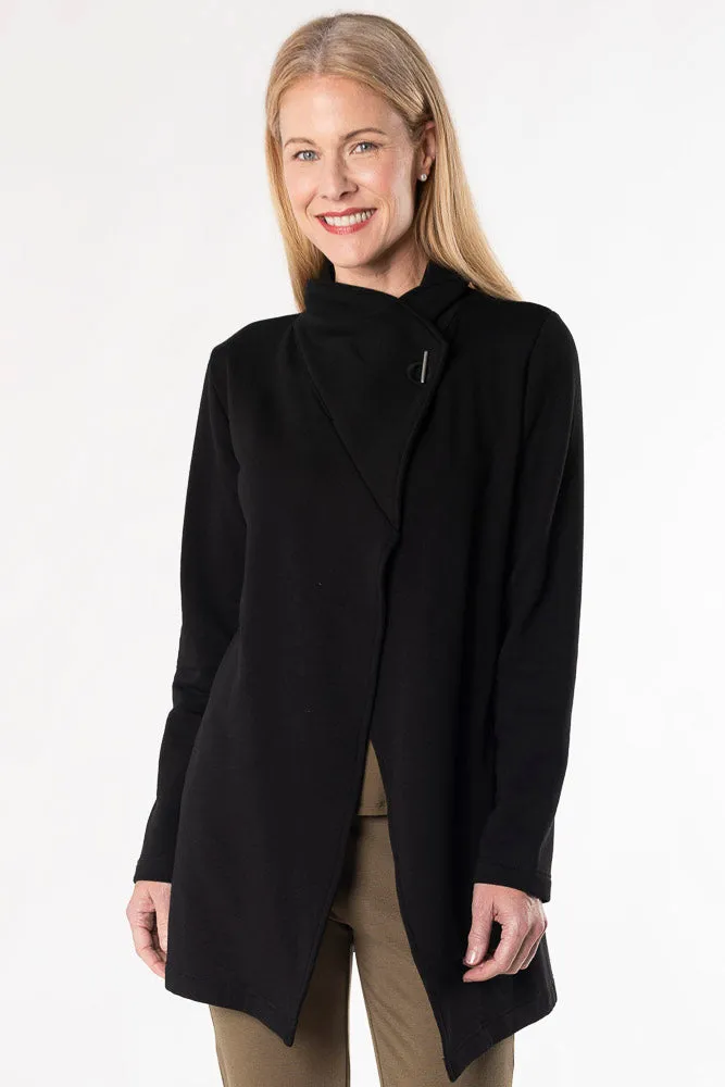 Lucy Shawl Collar Bamboo Cardigan - Black