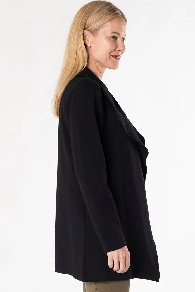 Lucy Shawl Collar Bamboo Cardigan - Black