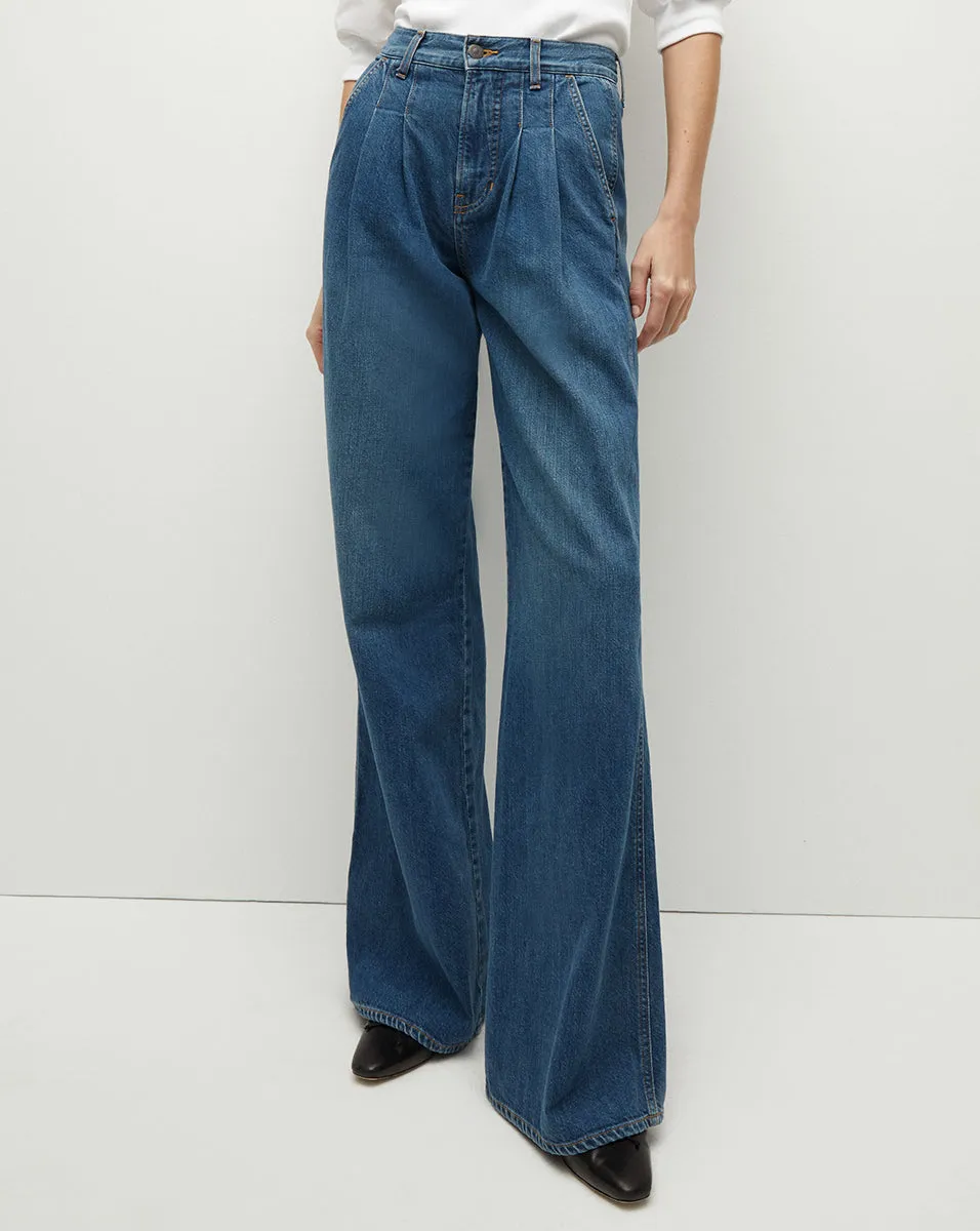 Mia Pleated Wide-Leg Jean