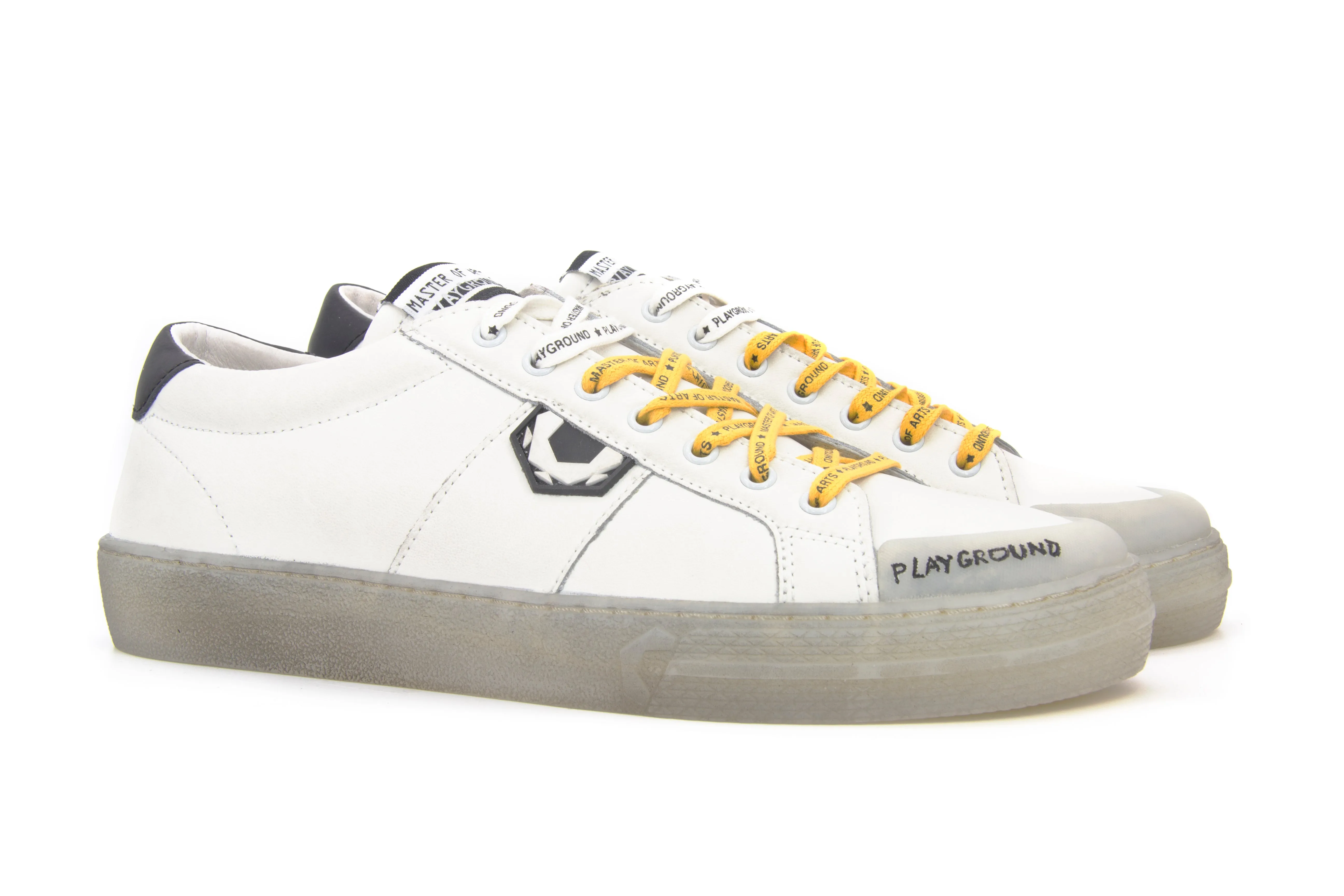 MOA SNEAKERS MP909 PLAYGROUND MASTER PARK BIANCO-GIALLO