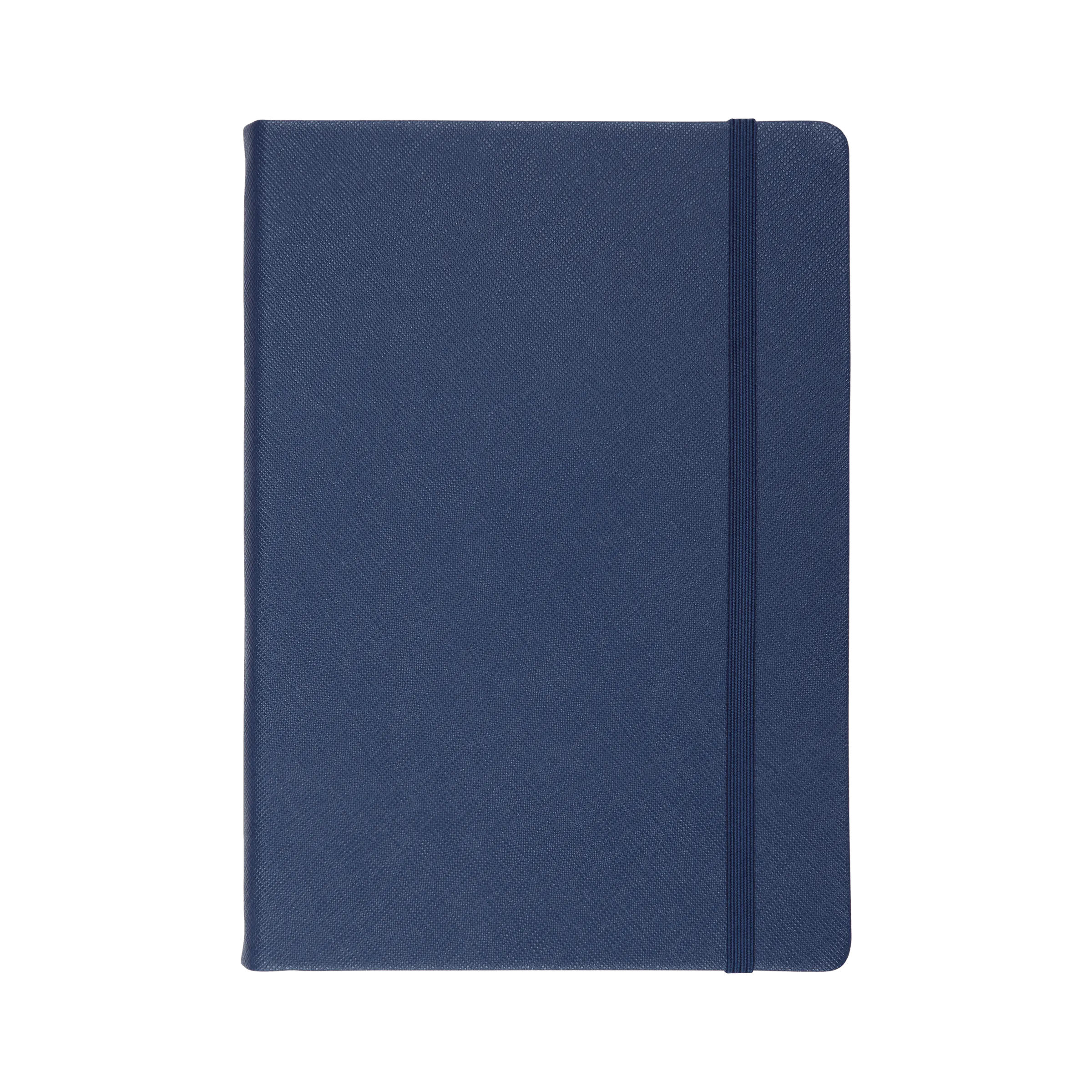 Navy - A5 Refillable Saffiano Notebook