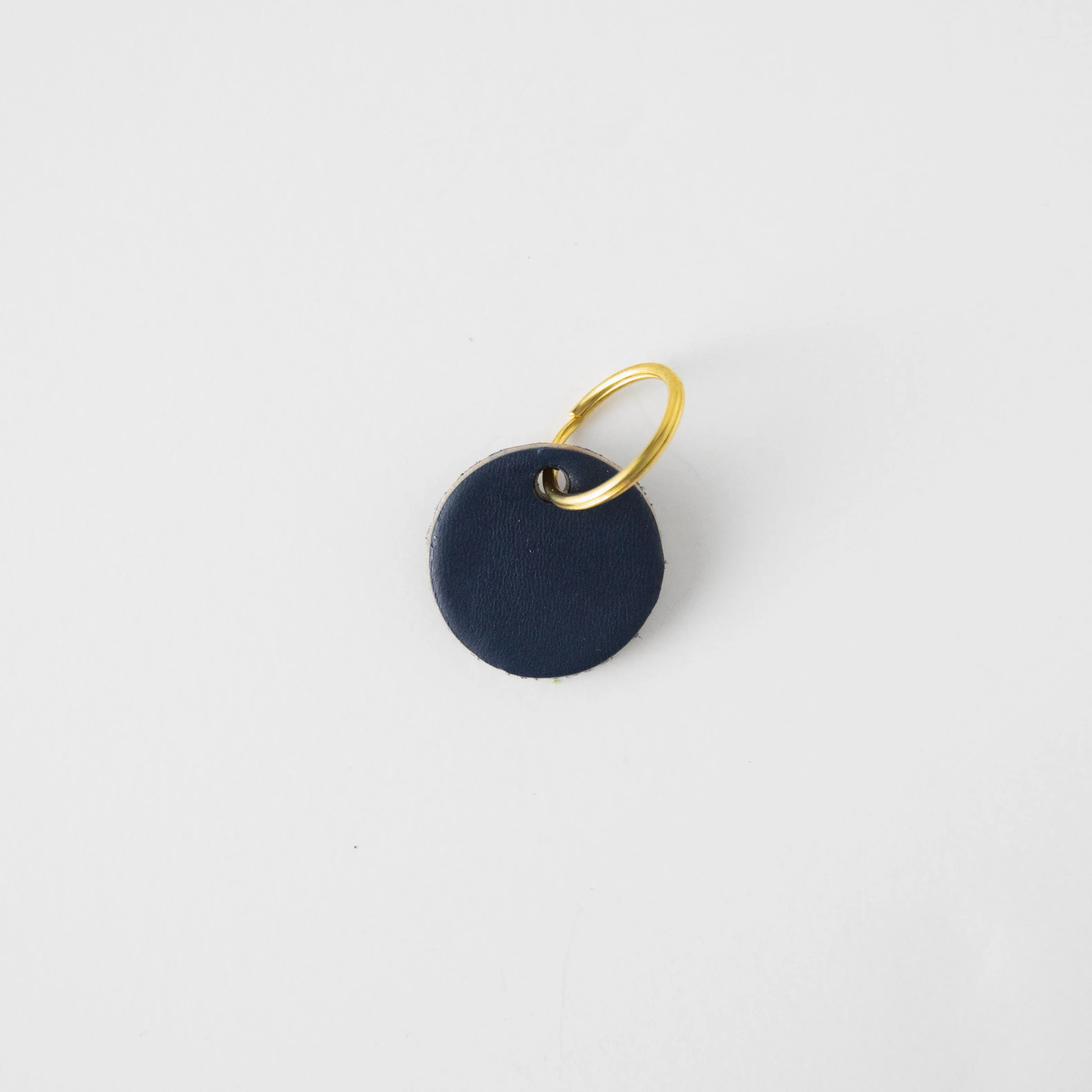 Navy Circle Key Fob