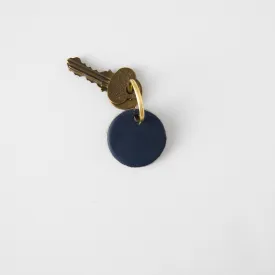 Navy Circle Key Fob