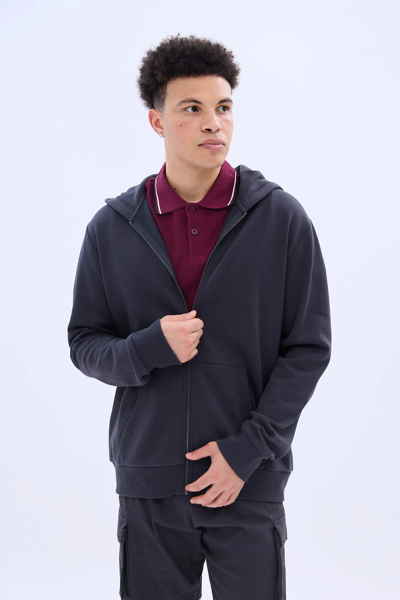 North Western Zip-Up Hoodie