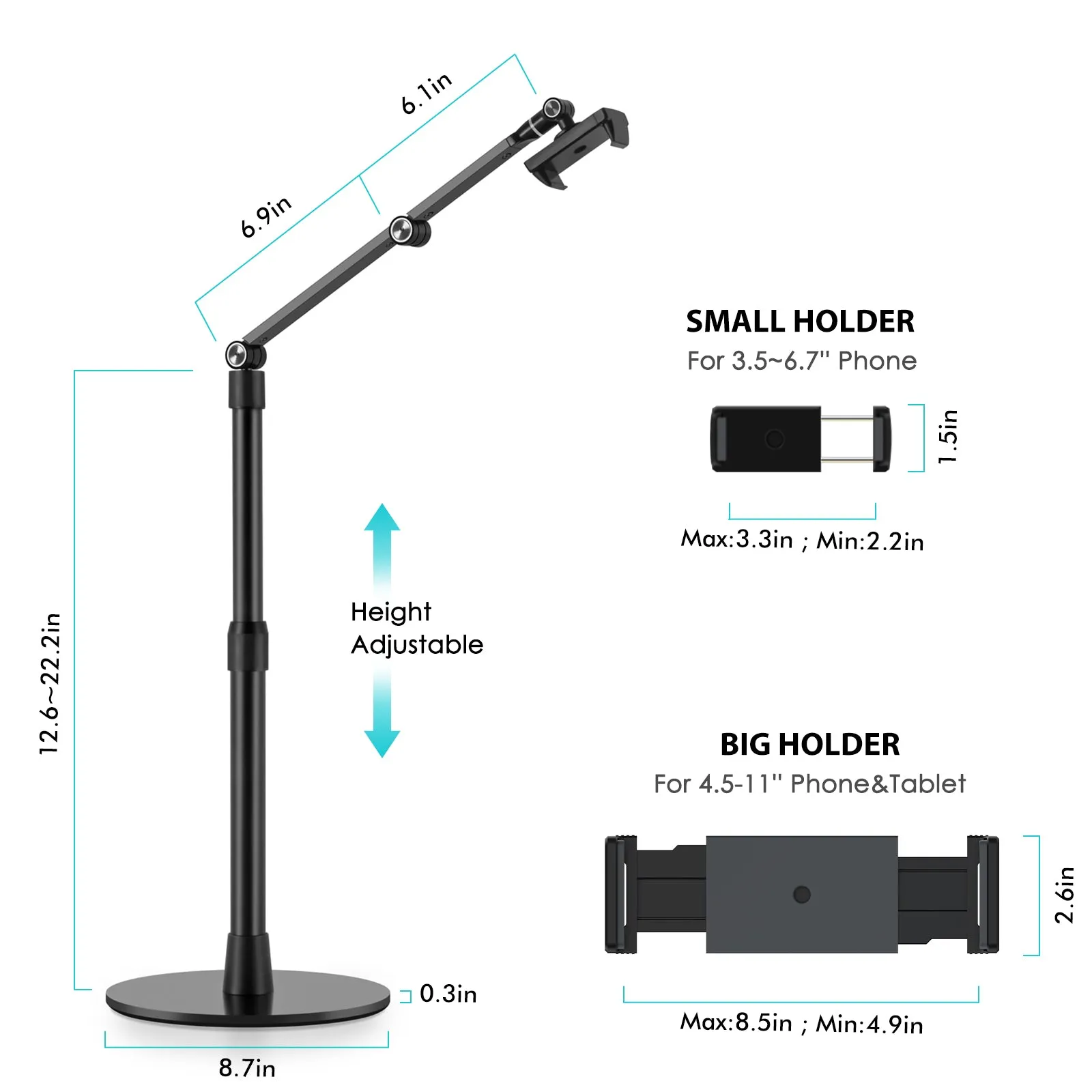 Overhead Stand for Phone & Tablet(AP-4P)