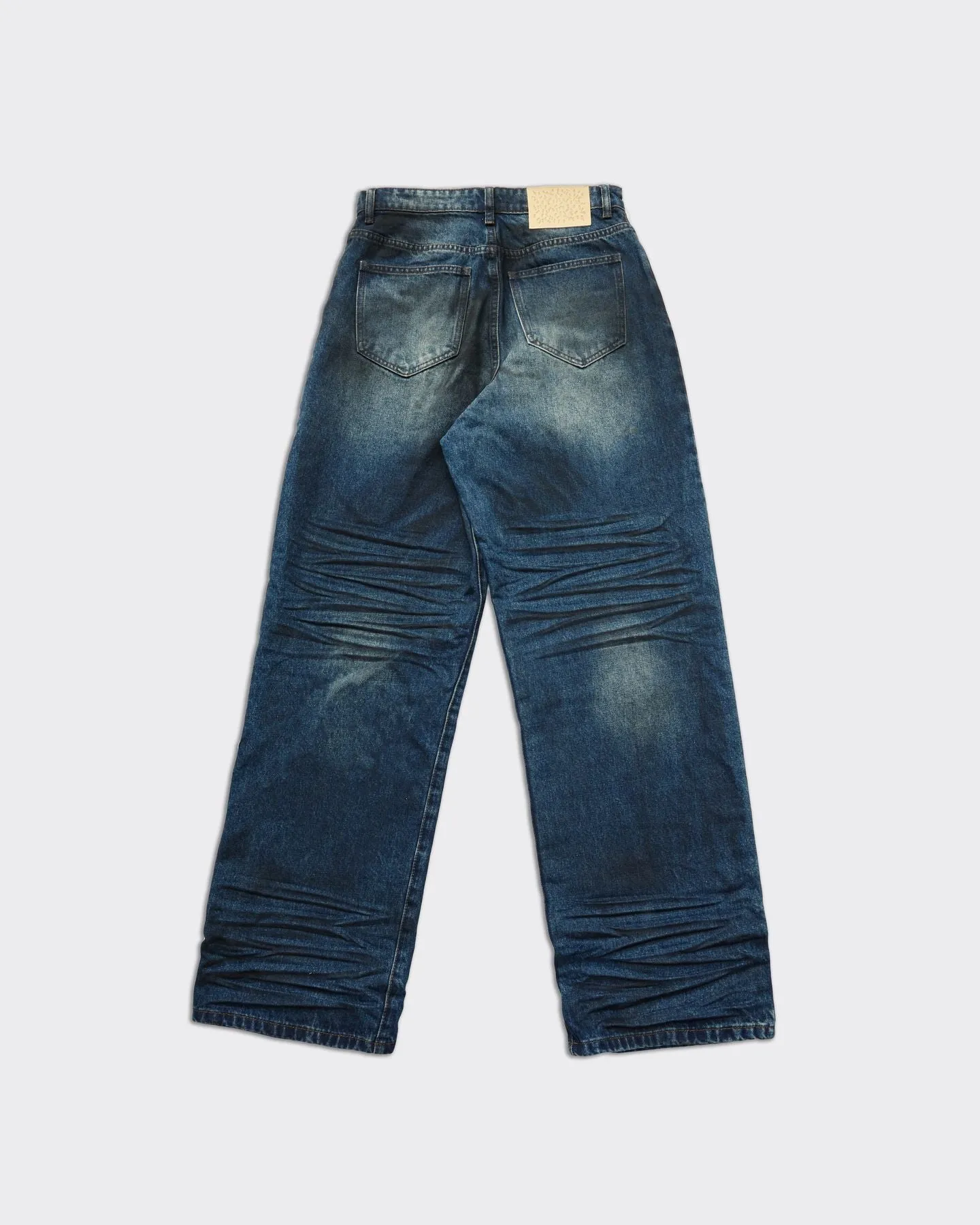 Pantaloni Baggie Denim Blu