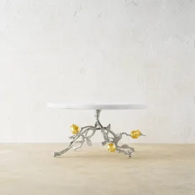 Pomegranate Silver & Gold Cake Stand