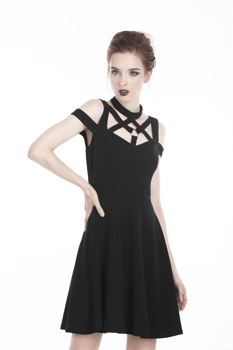 Punk sexy hollow belt dress DW307