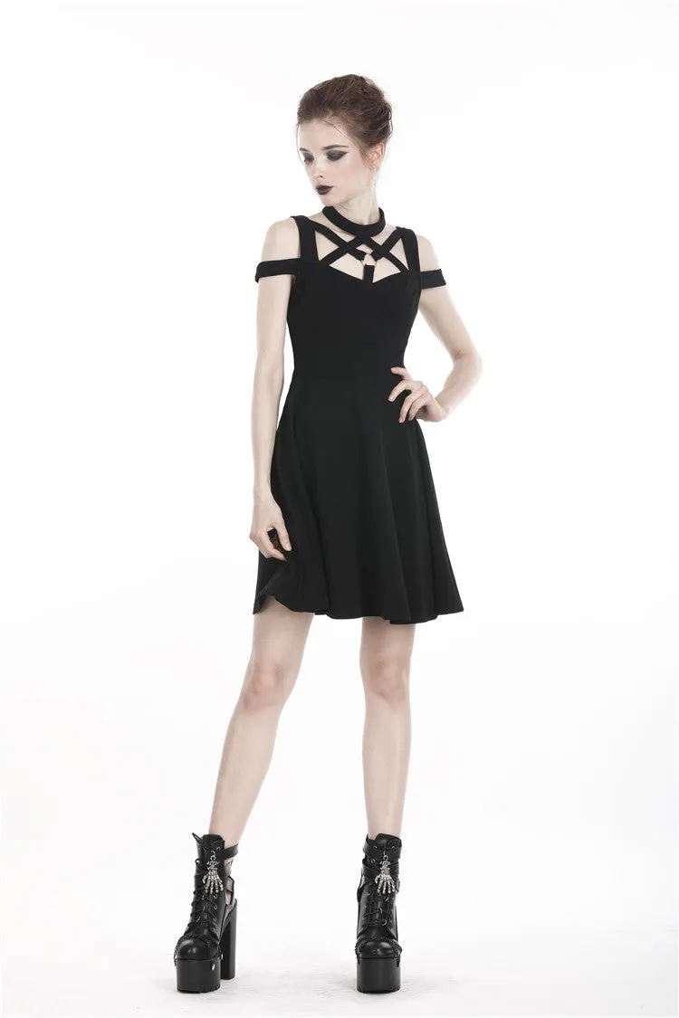 Punk sexy hollow belt dress DW307