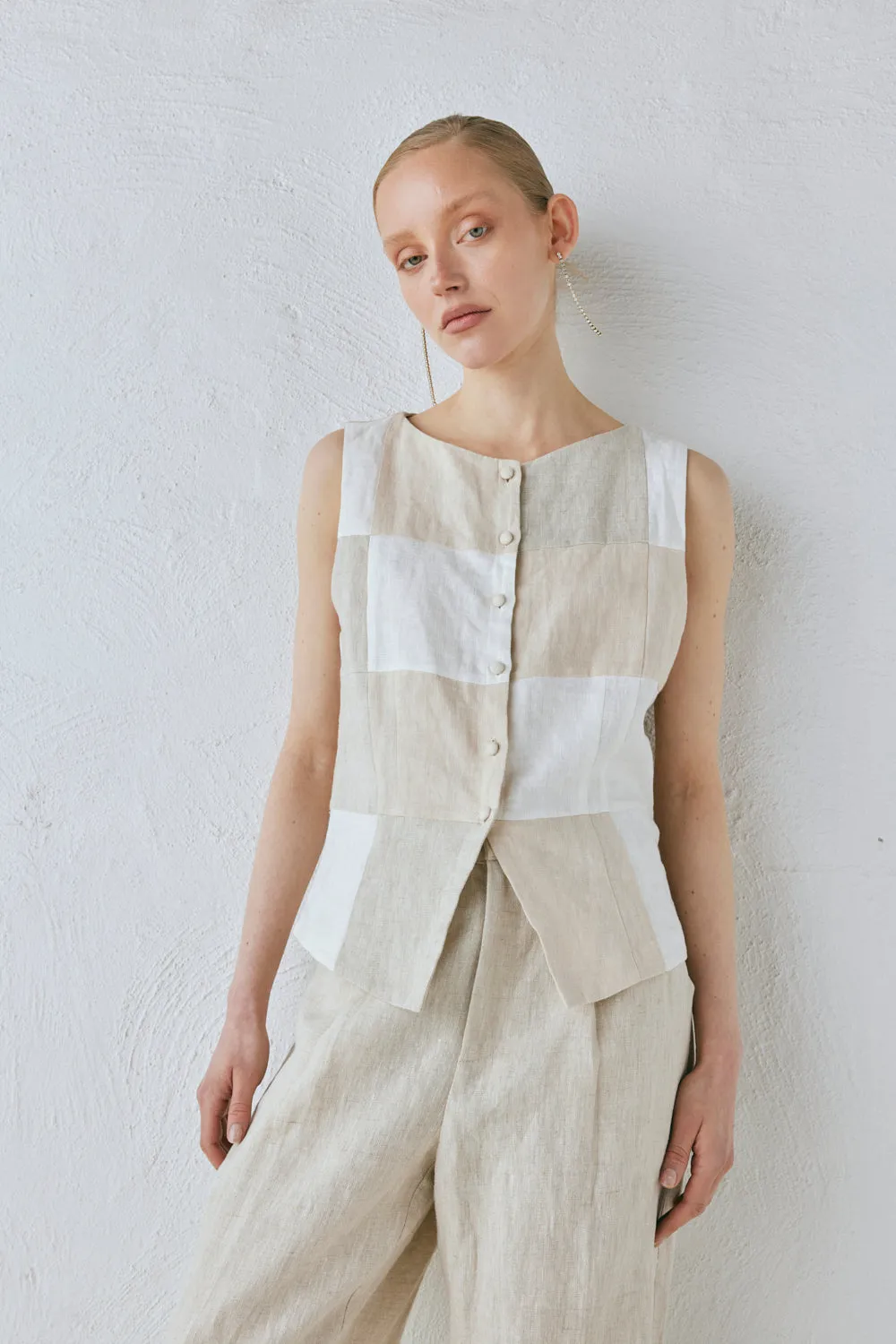 Rare Linen Vest Natural