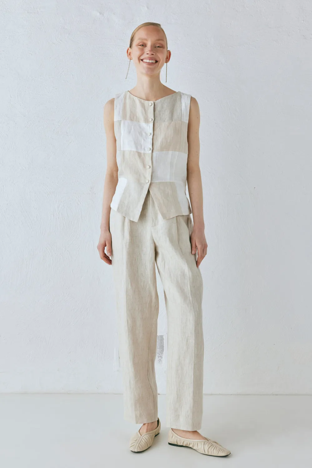 Rare Linen Vest Natural