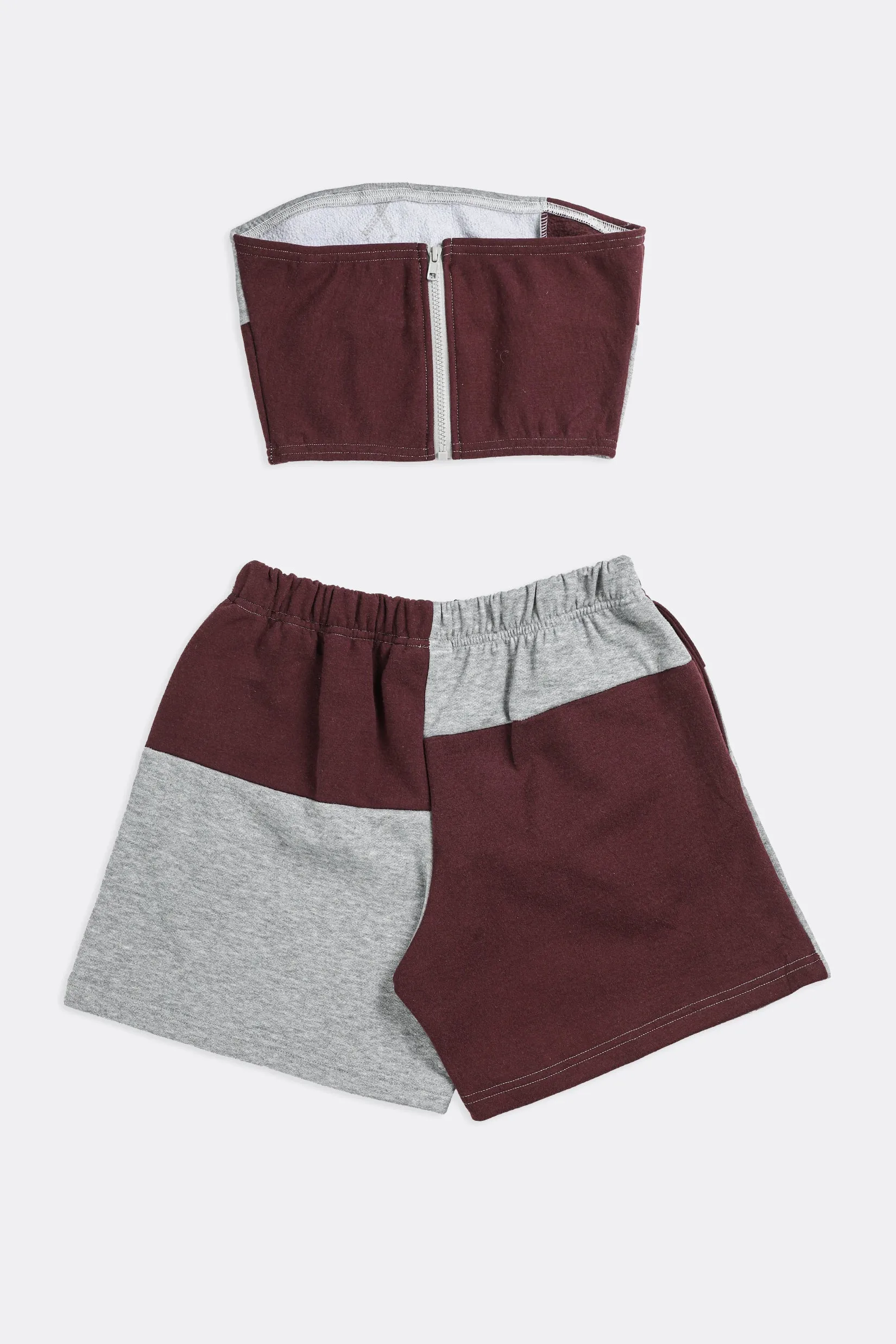 Rework Champion Patchwork Sweatshorts Set - S