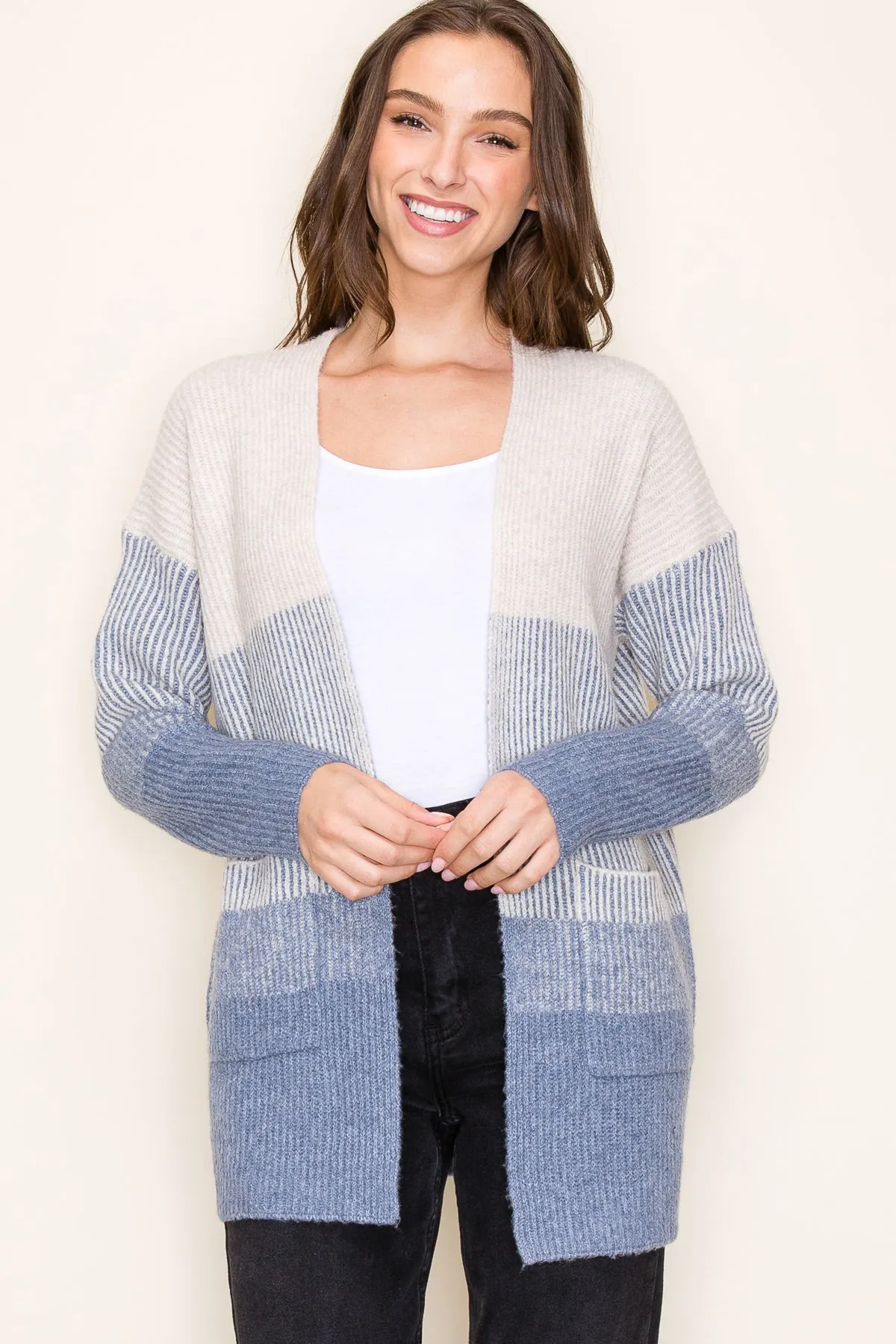 Ribbed Colorblock Cardigans - 3 Colors!