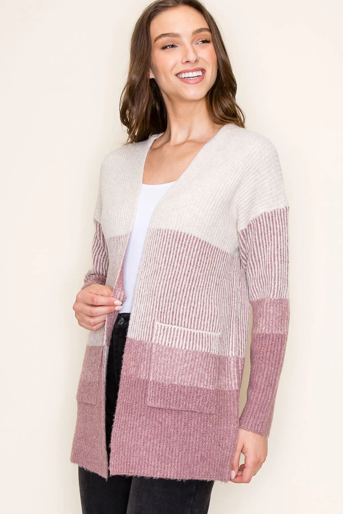 Ribbed Colorblock Cardigans - 3 Colors!