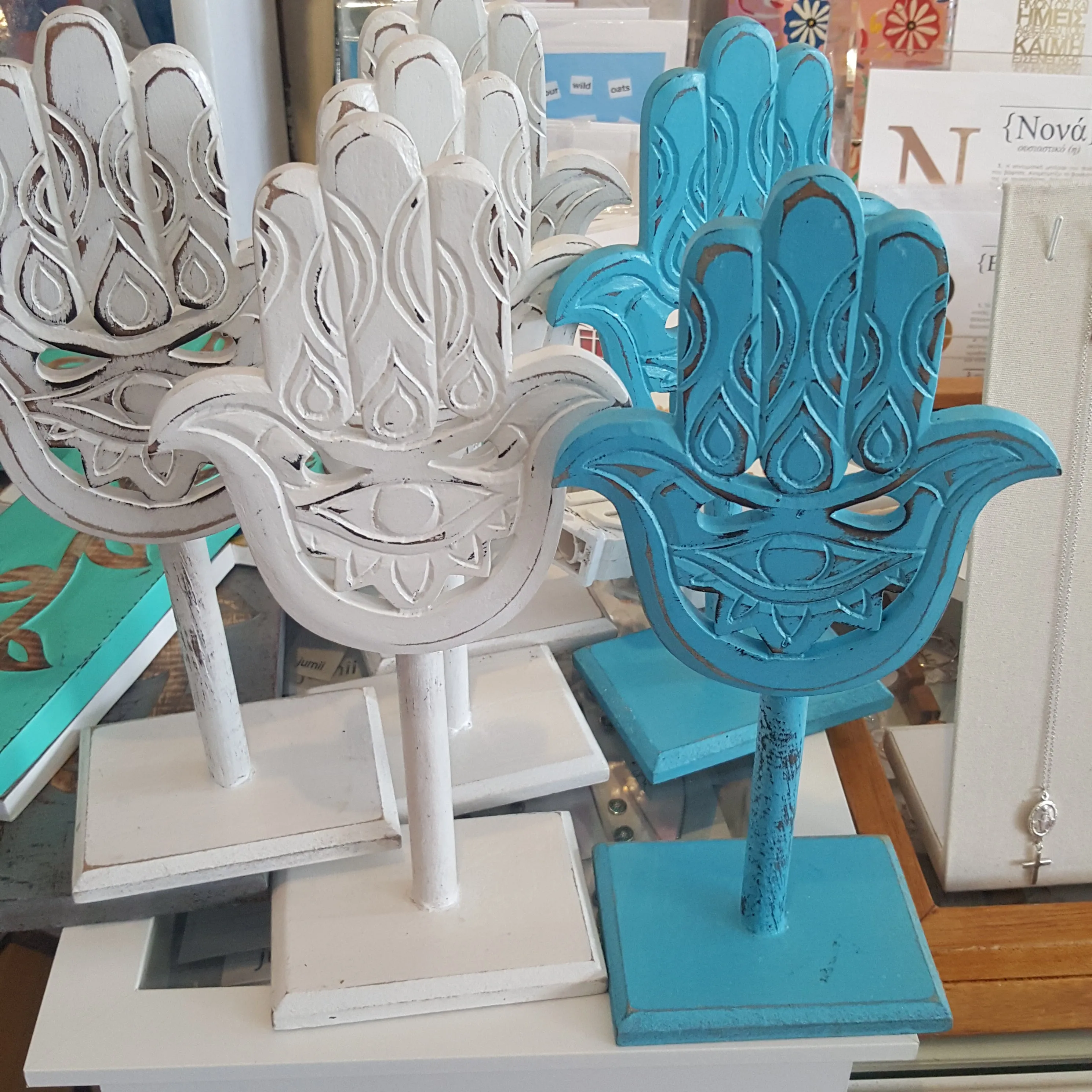 SALE Hamsa Hand of Fatima on a Stand