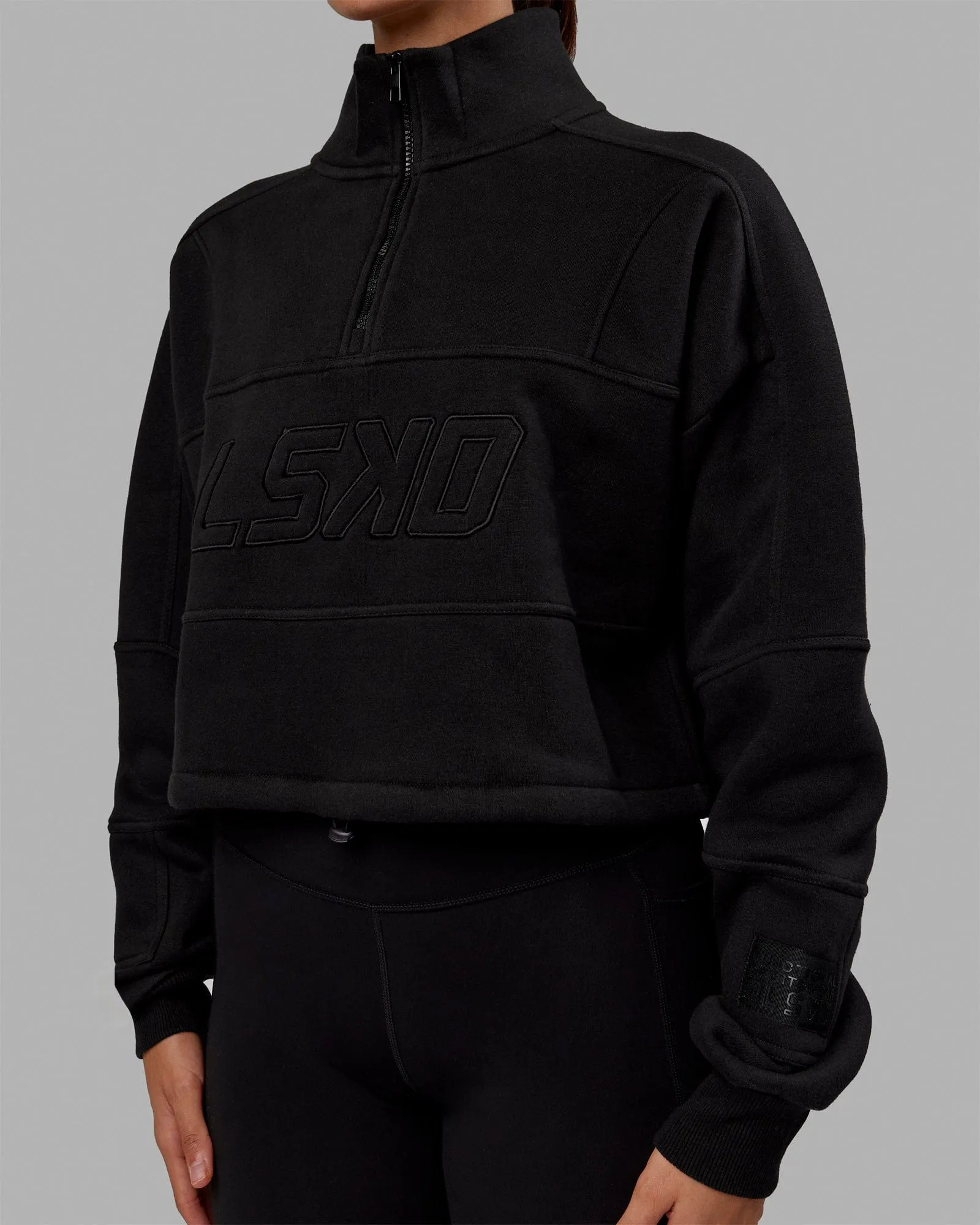 Slam 1/4 Zip Sweater - Black-Black