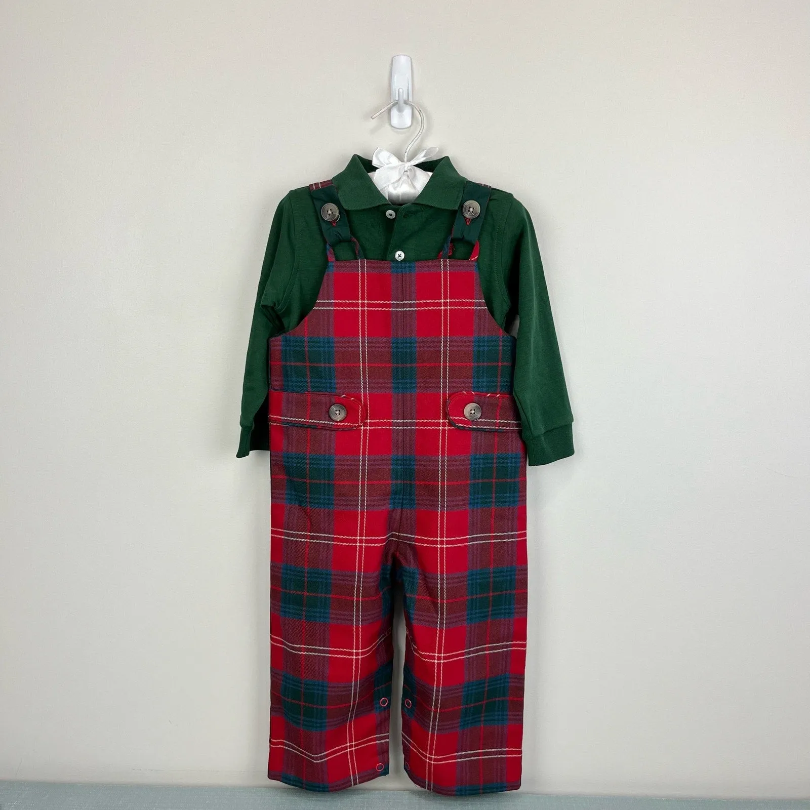 The Beaufort Bonnet Company Ivy League Longall Plaid 12-18 Months NWT