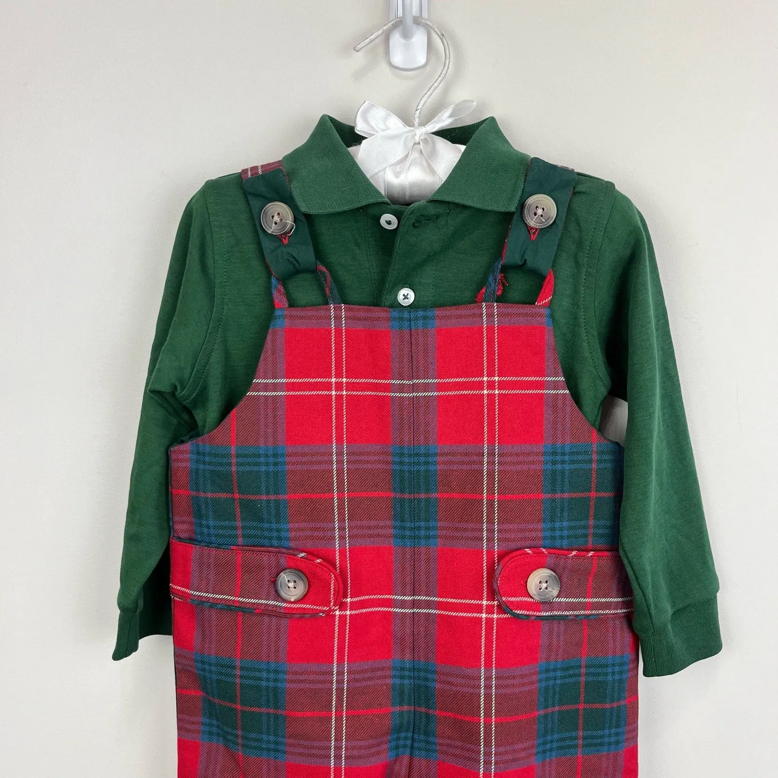 The Beaufort Bonnet Company Ivy League Longall Plaid 12-18 Months NWT